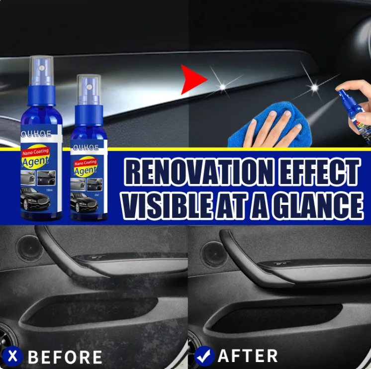 Spray Brillant rénove Plastique Intérieur